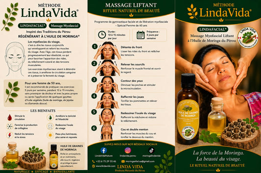 Massage facial myofascial : le secret naturel pour raffermir le visage avec l'huile de Moringa