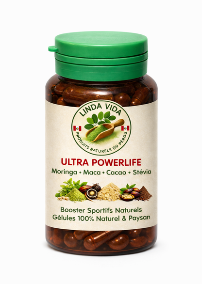 GÉLULES ULTRA POWERLIFE Sport & Vitalité | Moringa - Maca Noire - Cacao - Stévia
