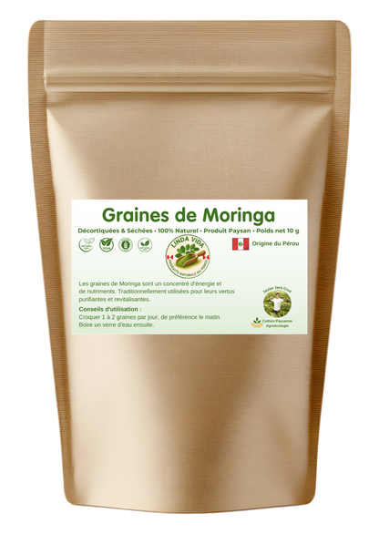 GRAINES DE MORINGA - Énergie, Detox et Vitalité