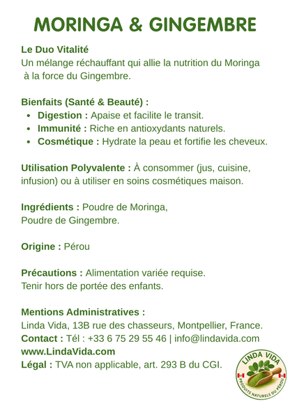 MORINGA &amp; GINGER | Digestion &amp; Energy