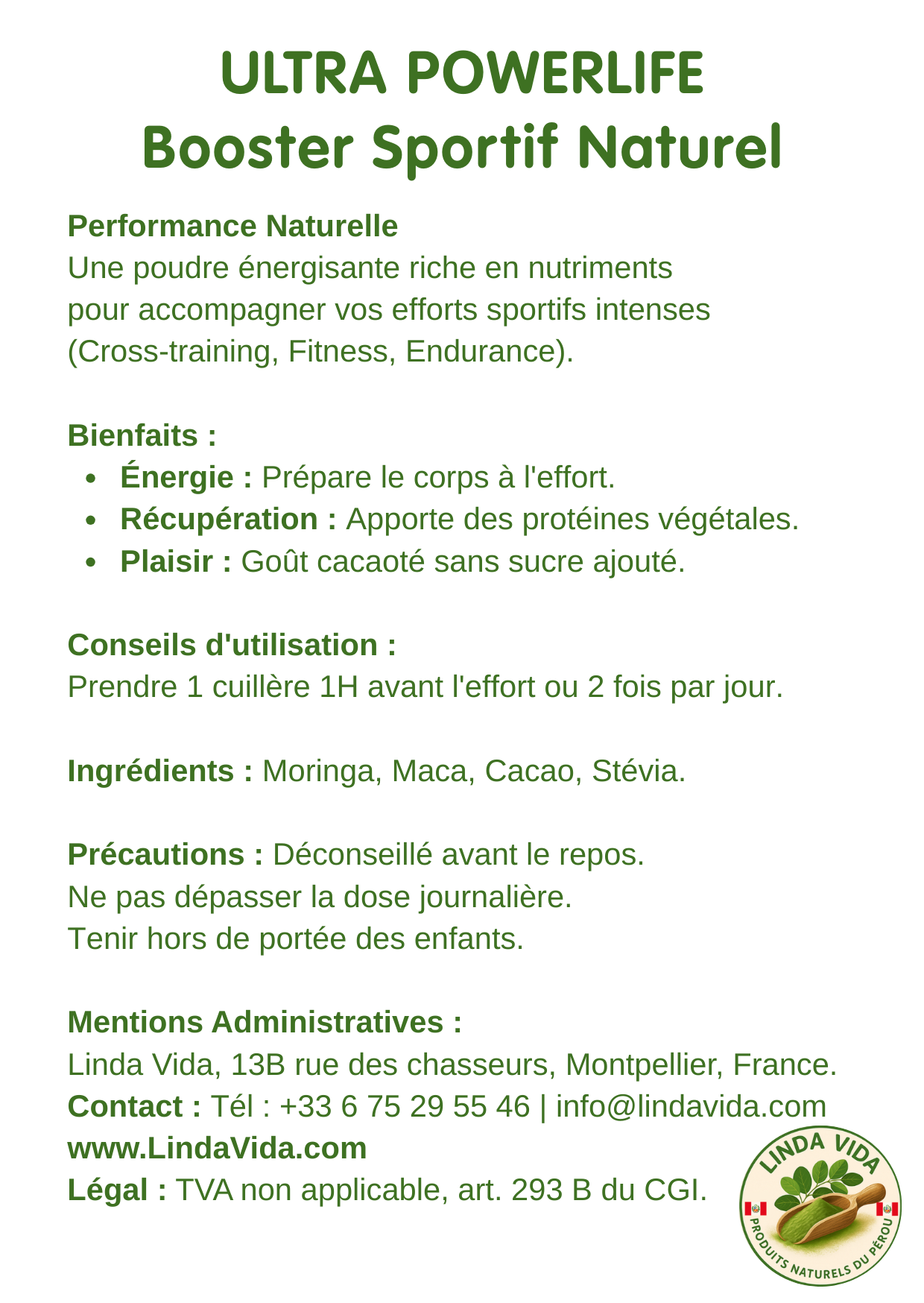 ULTRA POWERLIFE | Natural Sports Booster