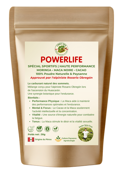 POWERLIFE - Sports blend: Moringa, Black Maca &amp; Cocoa