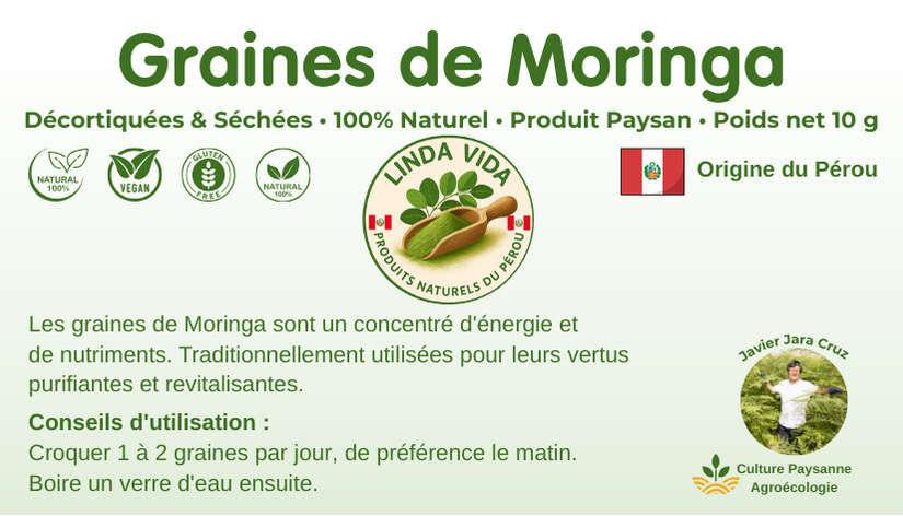 GRAINES DE MORINGA - Énergie, Detox et Vitalité