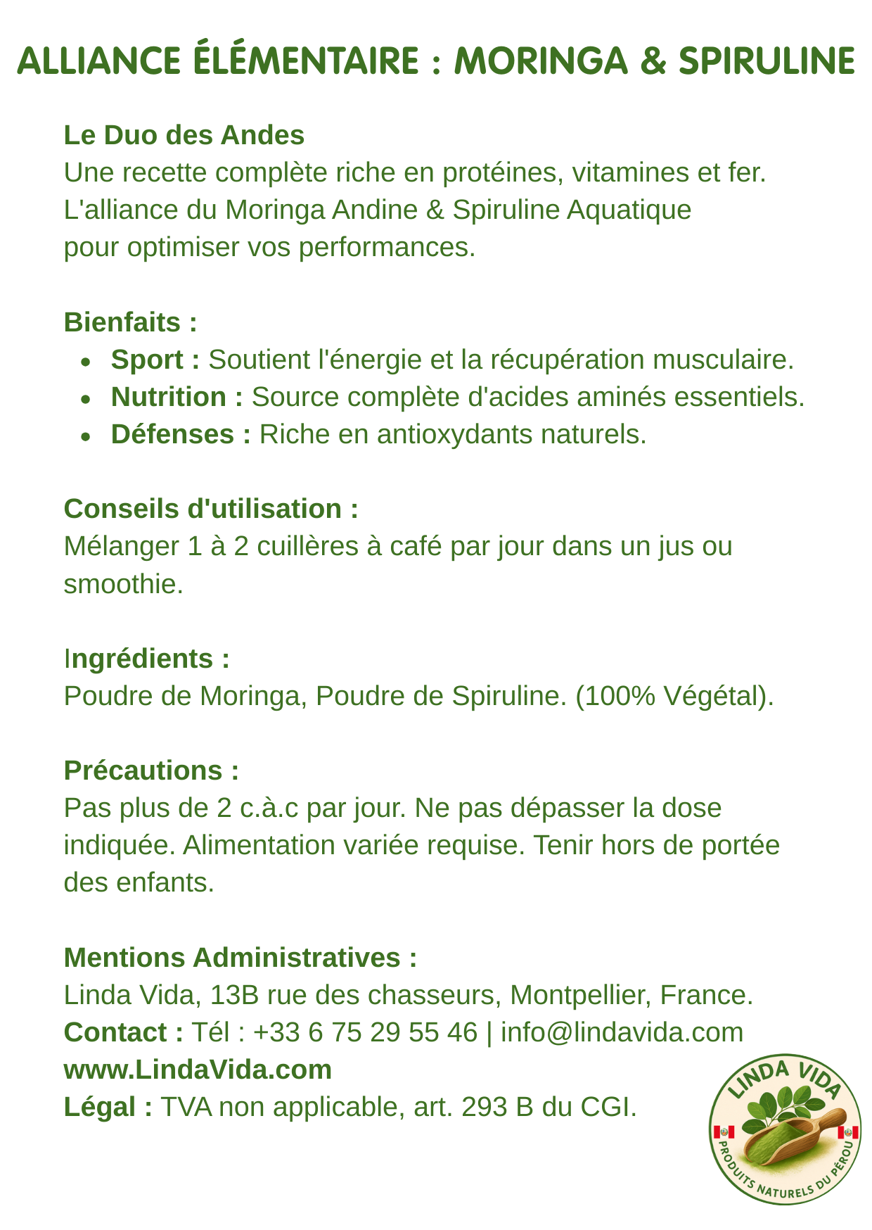 MORINGA &amp; SPIRULINA | Green Strength &amp; Recovery