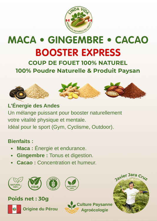 BOOSTER EXPRESS | Maca, Gingembre & Cacao